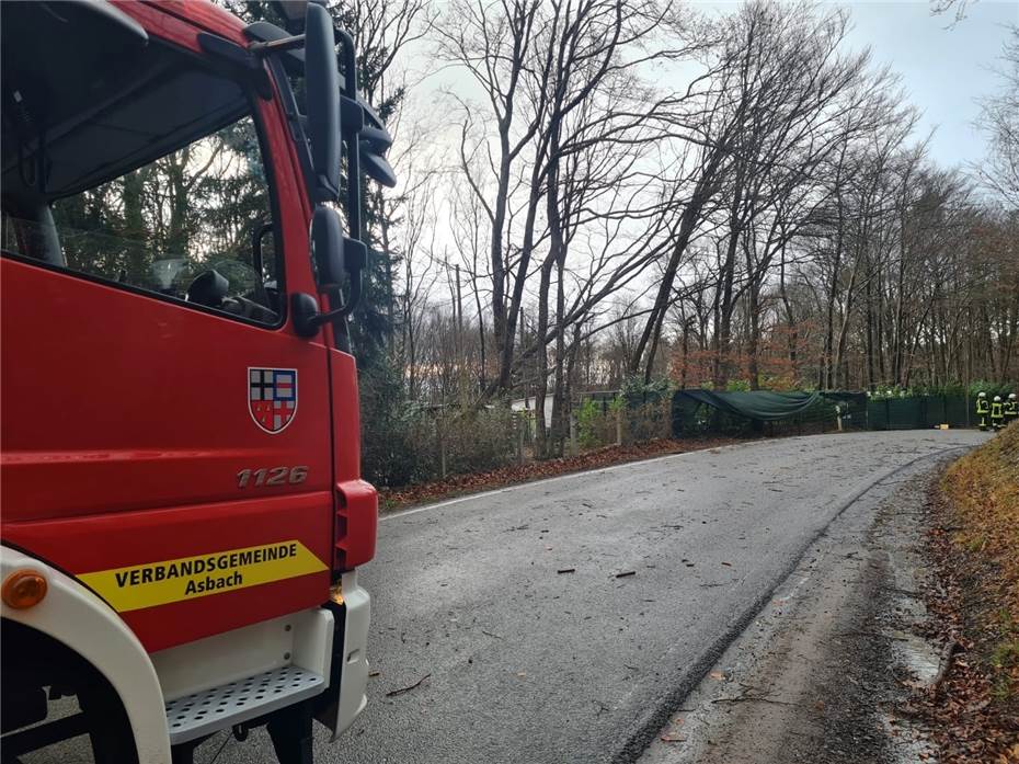 VG Asbach: Sturm beschert Feuerwehren einsatzreiches Wochenende
