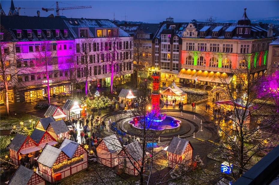 Der Koblenzer Weihnachtsmarkt gehört zu den größten in Rheinland-Pfalz