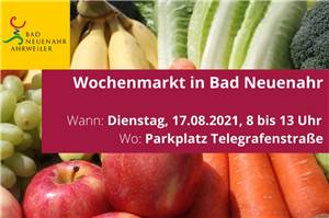 Wochenmarkt in Bad Neuenahr startet wieder