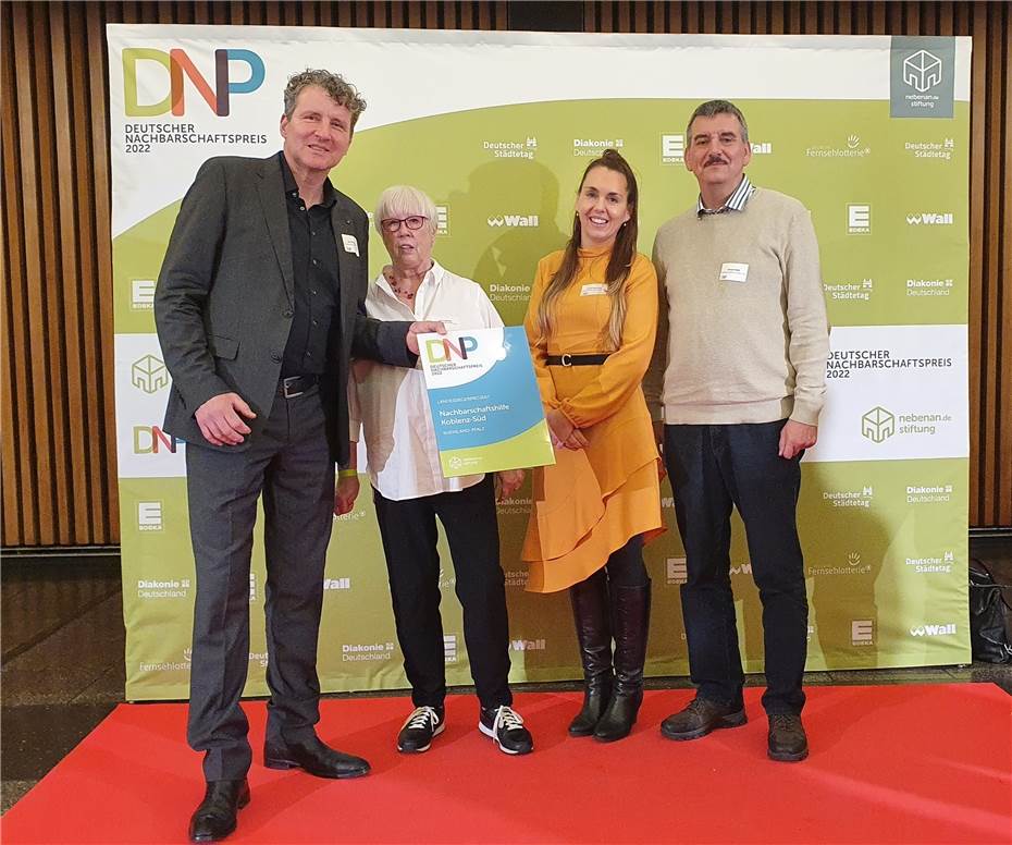Kontinuierliches nachbarschaftliches
Engagement mit Landessiegerpreis Rheinland-Pfalz belohnt
