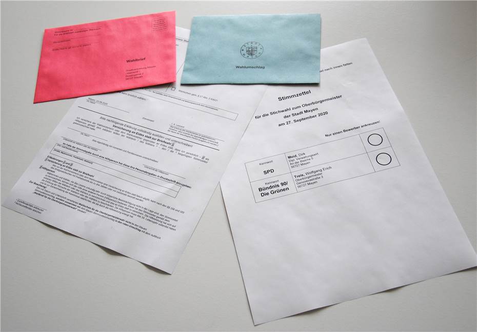 Briefwahl und Präsentation der Wahlergebnisse