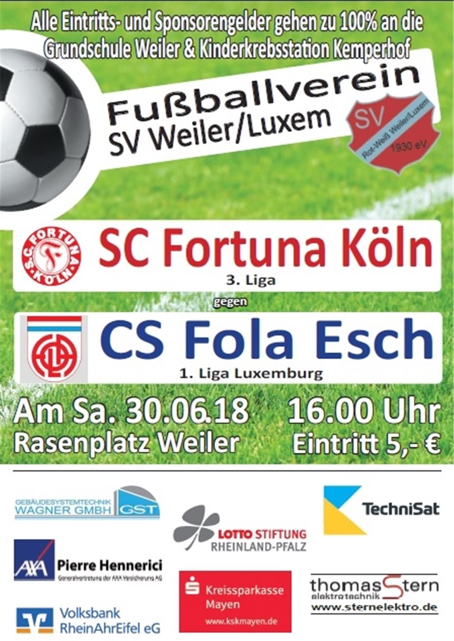 Fortuna Köln gegen CS Fola Esch