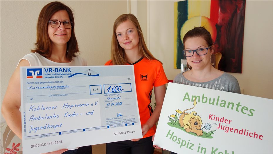 1.600 Euro gingen an das Ambulante
Kinder und Jugendhospiz in Koblenz