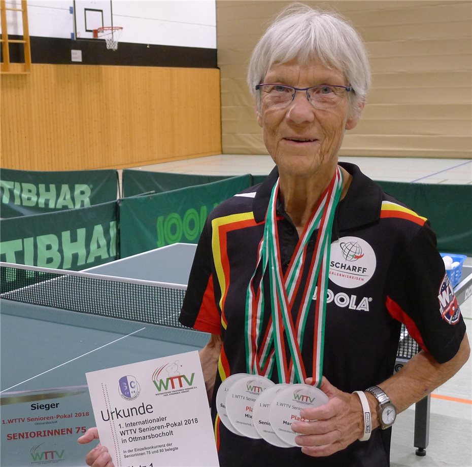 5. Platz für Heidi Wunner
bei den Tischtennis-Weltmeisterschaften