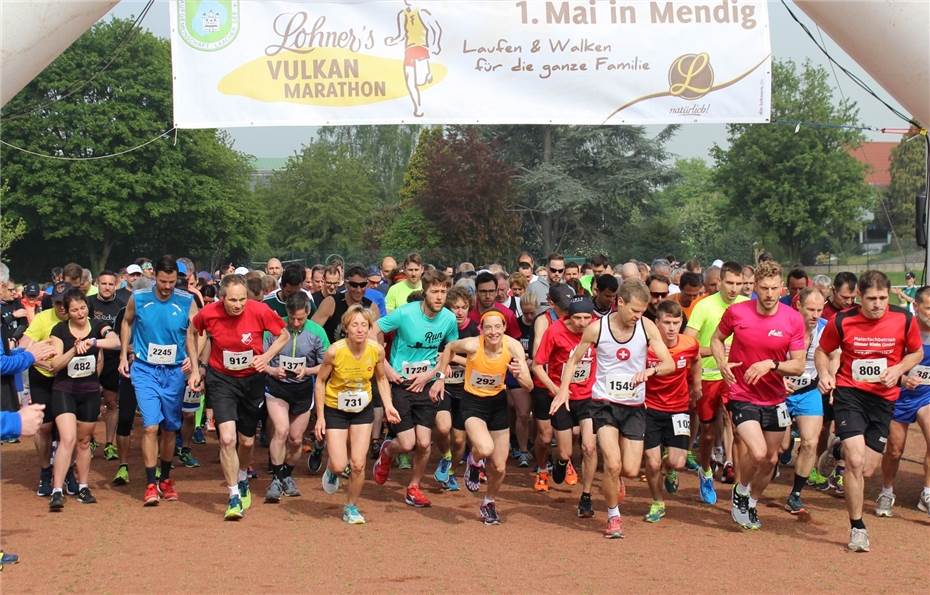 Endspurt zum Lohners- Vulkan-Marathon in Mendig