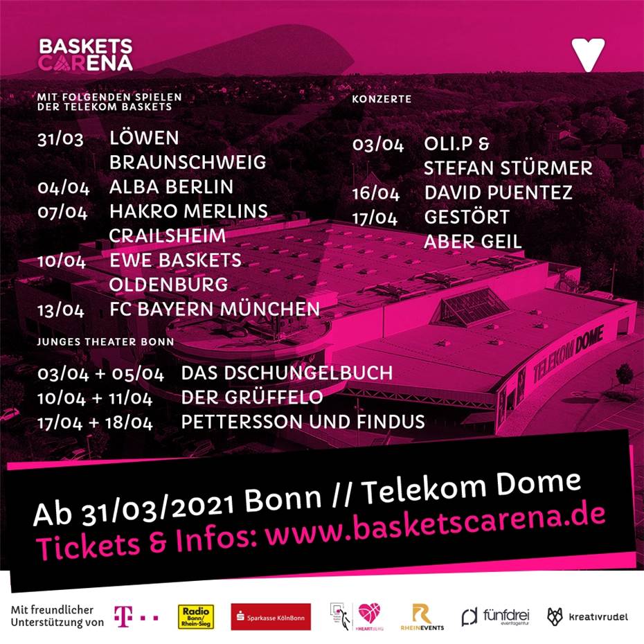 Musik, Sport und Kultur direkt am Telekom Dome in Bonn