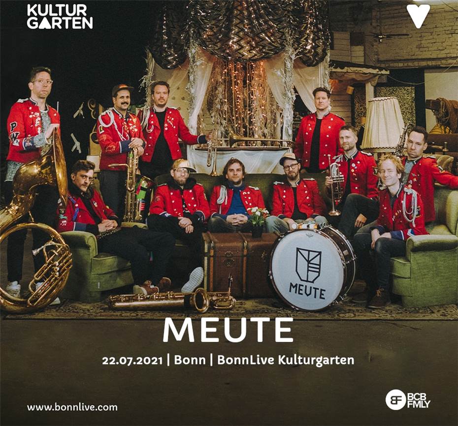 Die Musikband „Meute“ gastiert im BonnLive Kulturgarten in Bonn