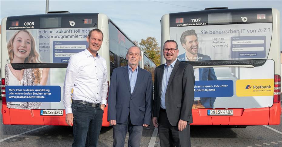 Sechs Busse sind als Kampagne zum Personalmarketing unterwegs